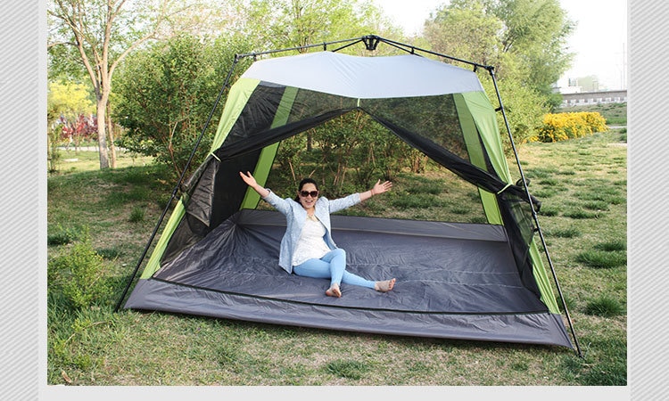 Cheap Goat Tents Hewolf 10People BigOutdoor Large Aluminum Pole Automatic Square Roof Tent Park Leisure Awning Wholesale and Retail Camping Tools Tents 